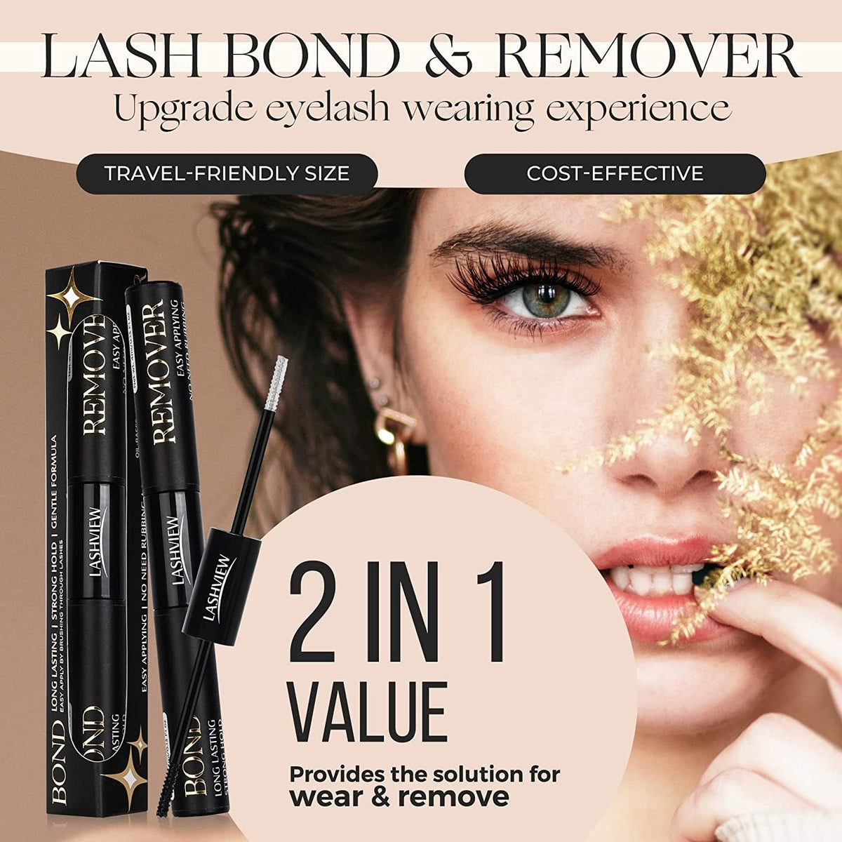 LASHVIEW Cluster Lash Glue brush tip close-up