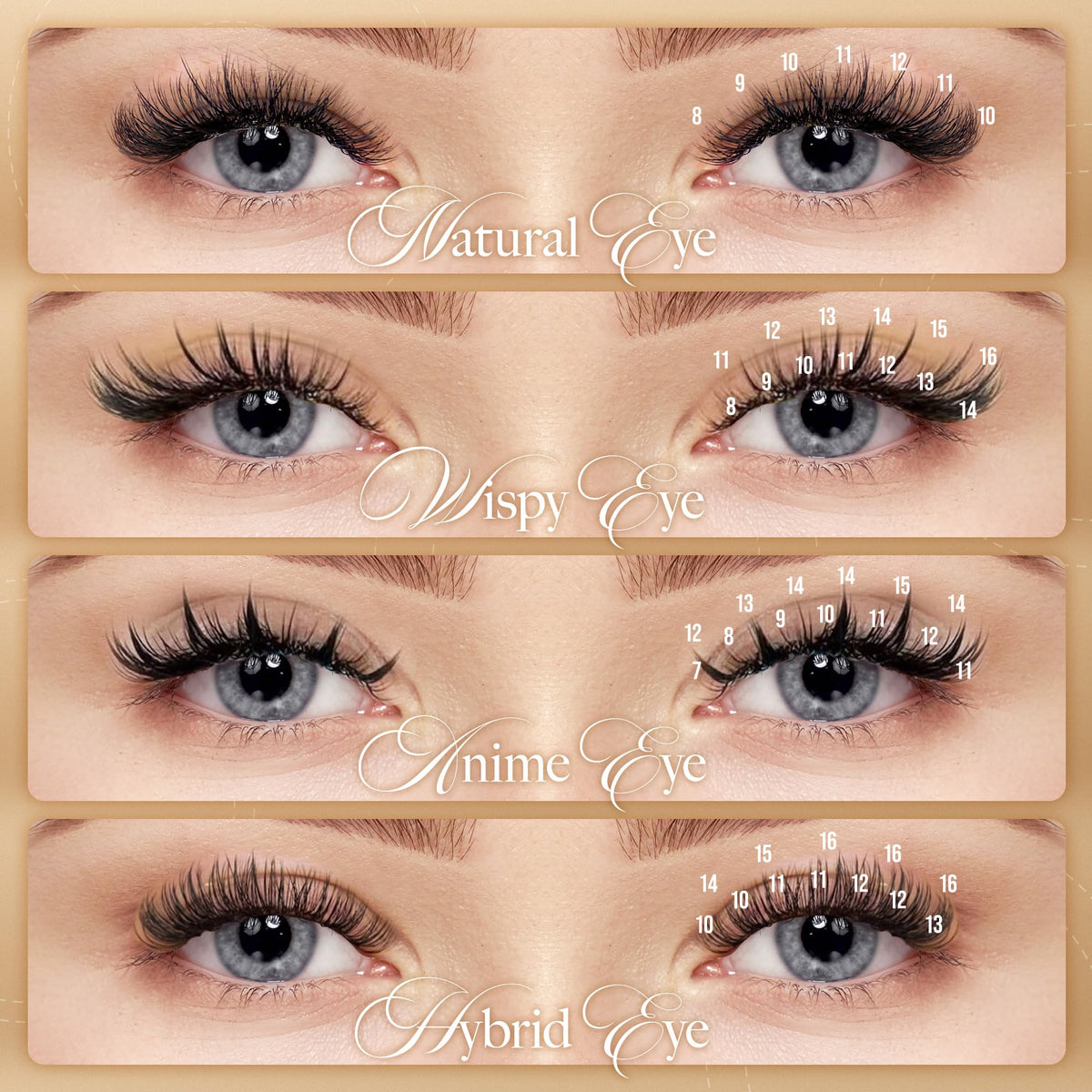 LASHVIEW eyelash extensions displayed with beauty tools