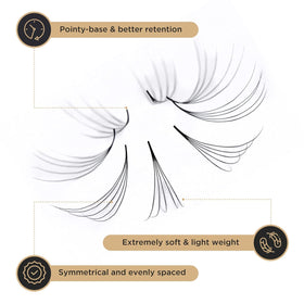 LASHVIEW eyelash extensions mixed tray with 8 lengths