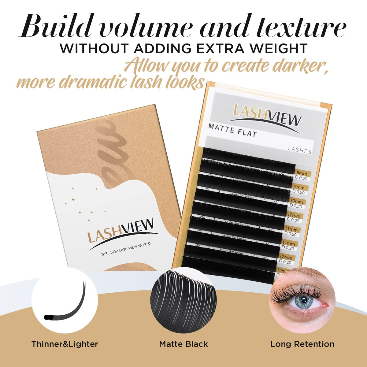 LASHVIEW Eyelash Extensions with professional tools