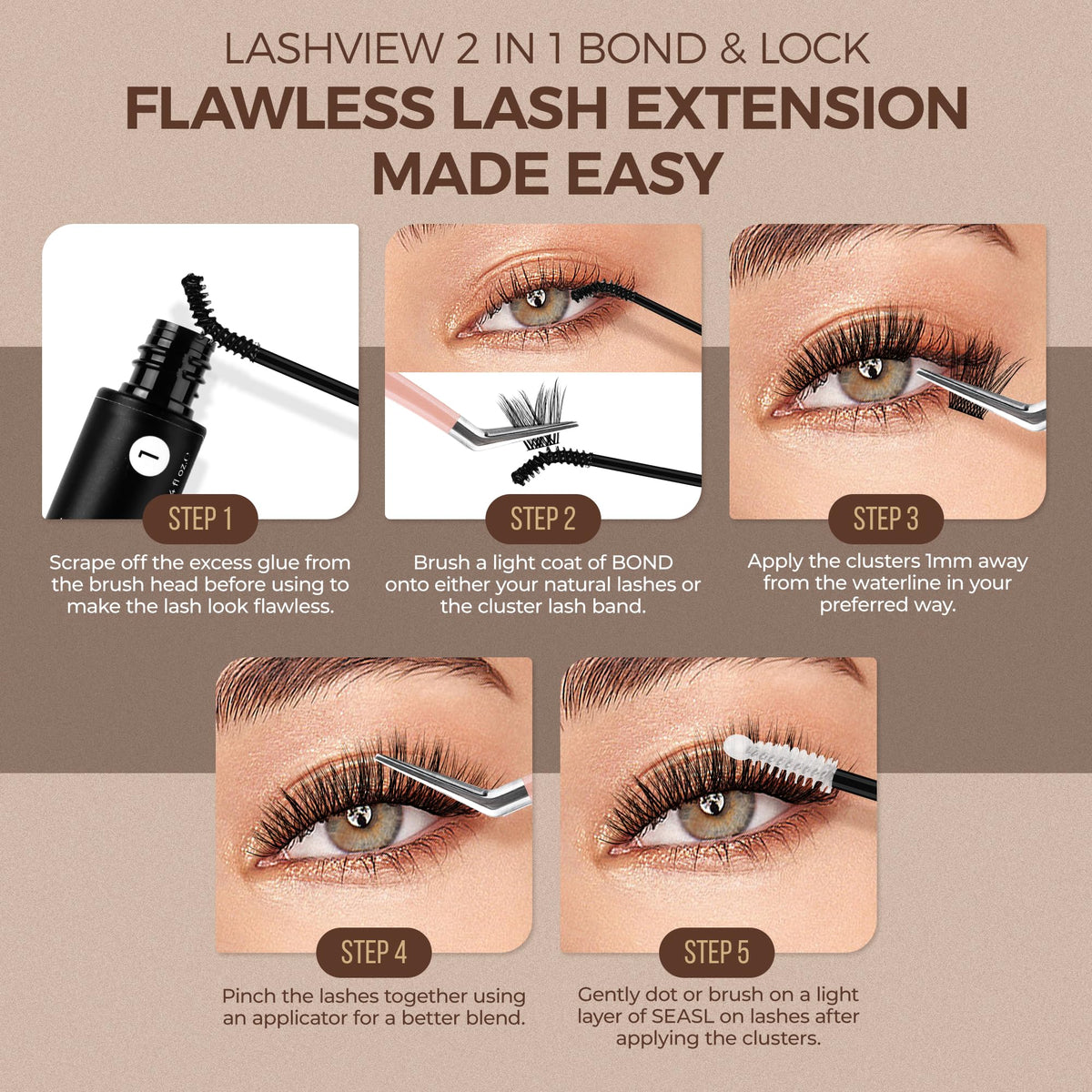 LASHVIEW Lash Bond and Seal Kit back view
