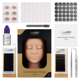 LASHVIEW lash extensions and glue trays included in kit