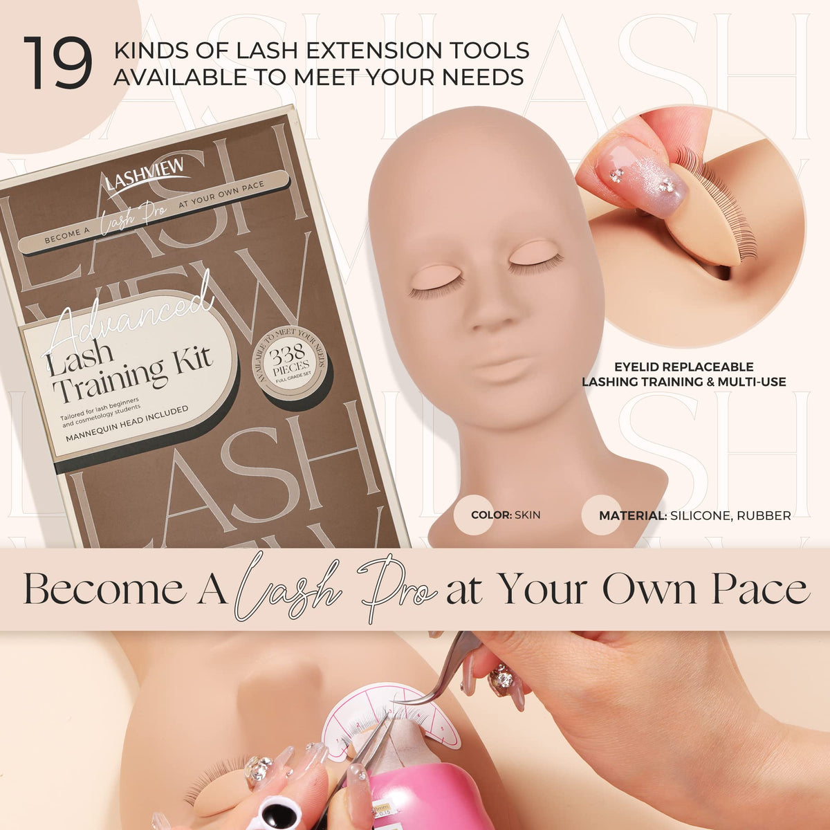 LASHVIEW lash fan dryer with three speed settings