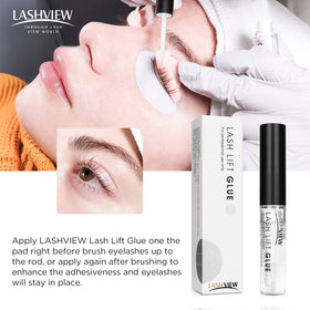 LASHVIEW Lash Lift Glue being applied to eyelashes