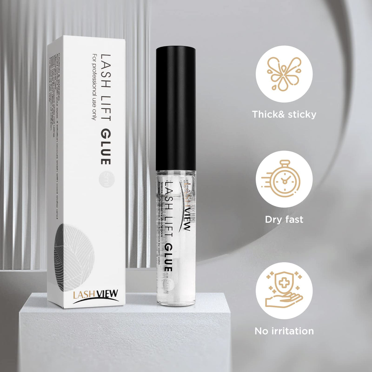 LASHVIEW Lash Lift Glue in a makeup bag