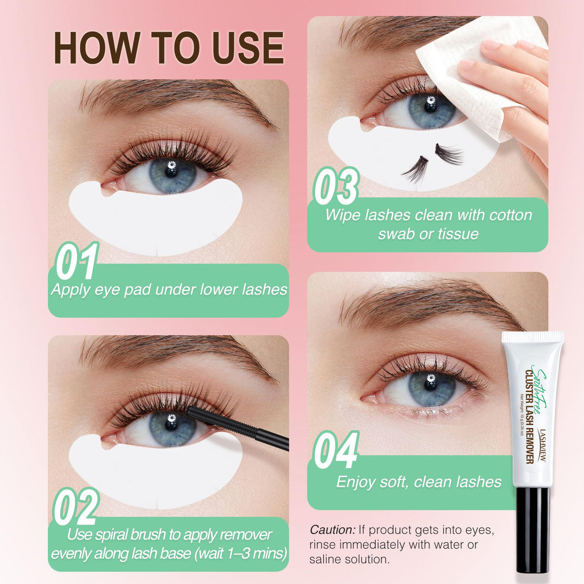 LASHVIEW Lash Remover in use for gentle lash removal