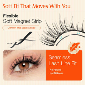 LASHVIEW Magnetic Eyelashes close-up of fine lash fibres