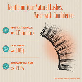 LASHVIEW Magnetic Eyelashes in compact travel box