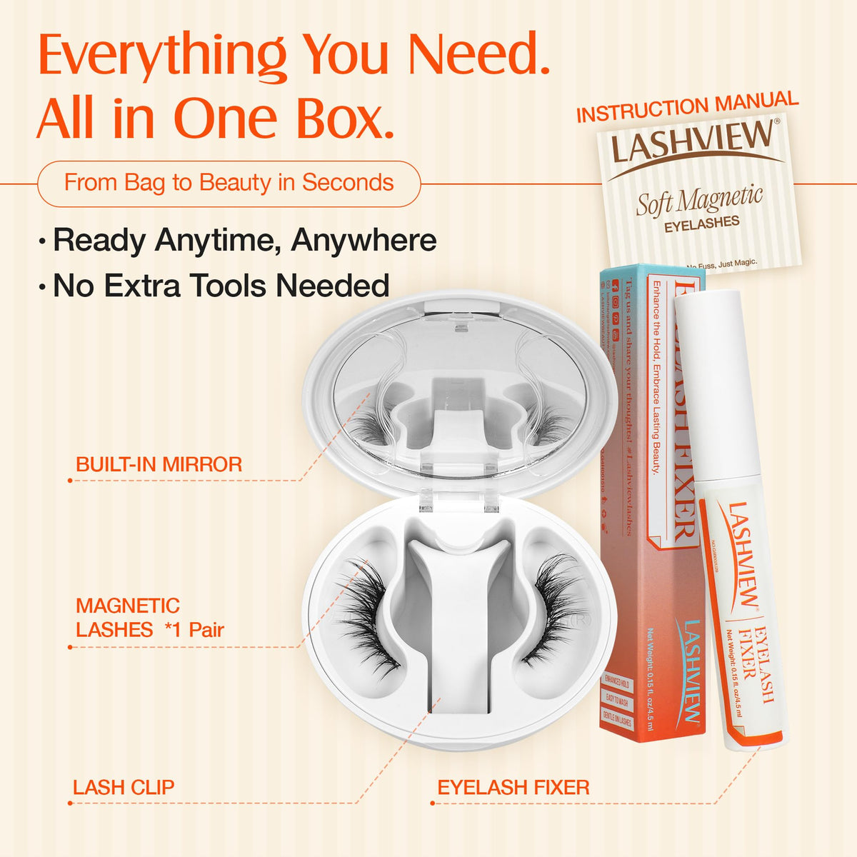 LASHVIEW Magnetic Eyelashes packaging details