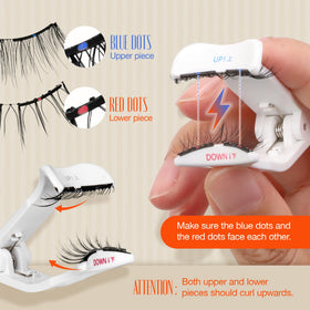 LASHVIEW Magnetic Eyelashes with applicator in hand