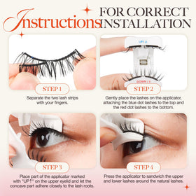 LASHVIEW Magnetic Eyelashes with vibrant shimmer effect