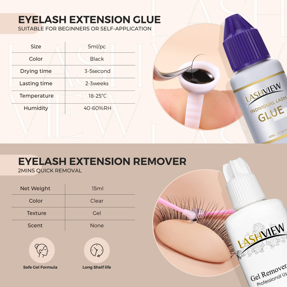 LASHVIEW practice eyelashes and under eye pads