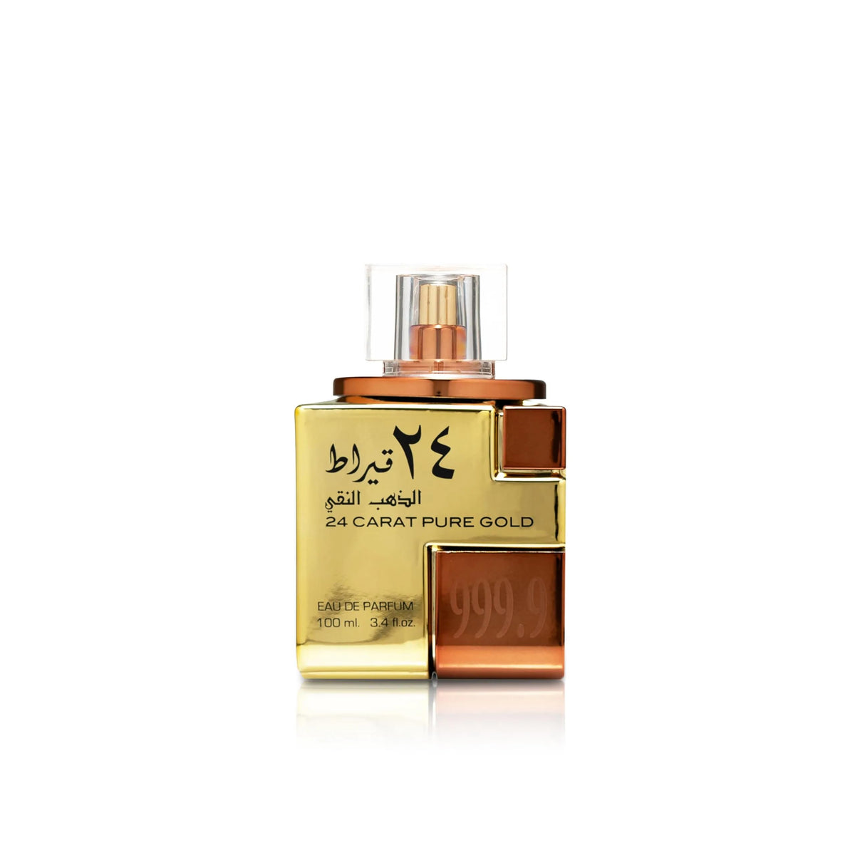 Lattafa 24 Carat Pure Gold Eau De Parfum 3.4oz front view
