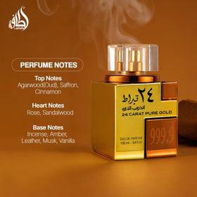 Lattafa 24 Carat Pure Gold Eau De Parfum lifestyle scene