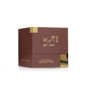 Lattafa 24 Carat Pure Gold Eau De Parfum packaging