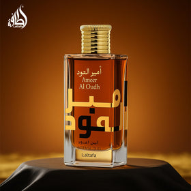 Lattafa Ameer Al Oud Intense product details on box
