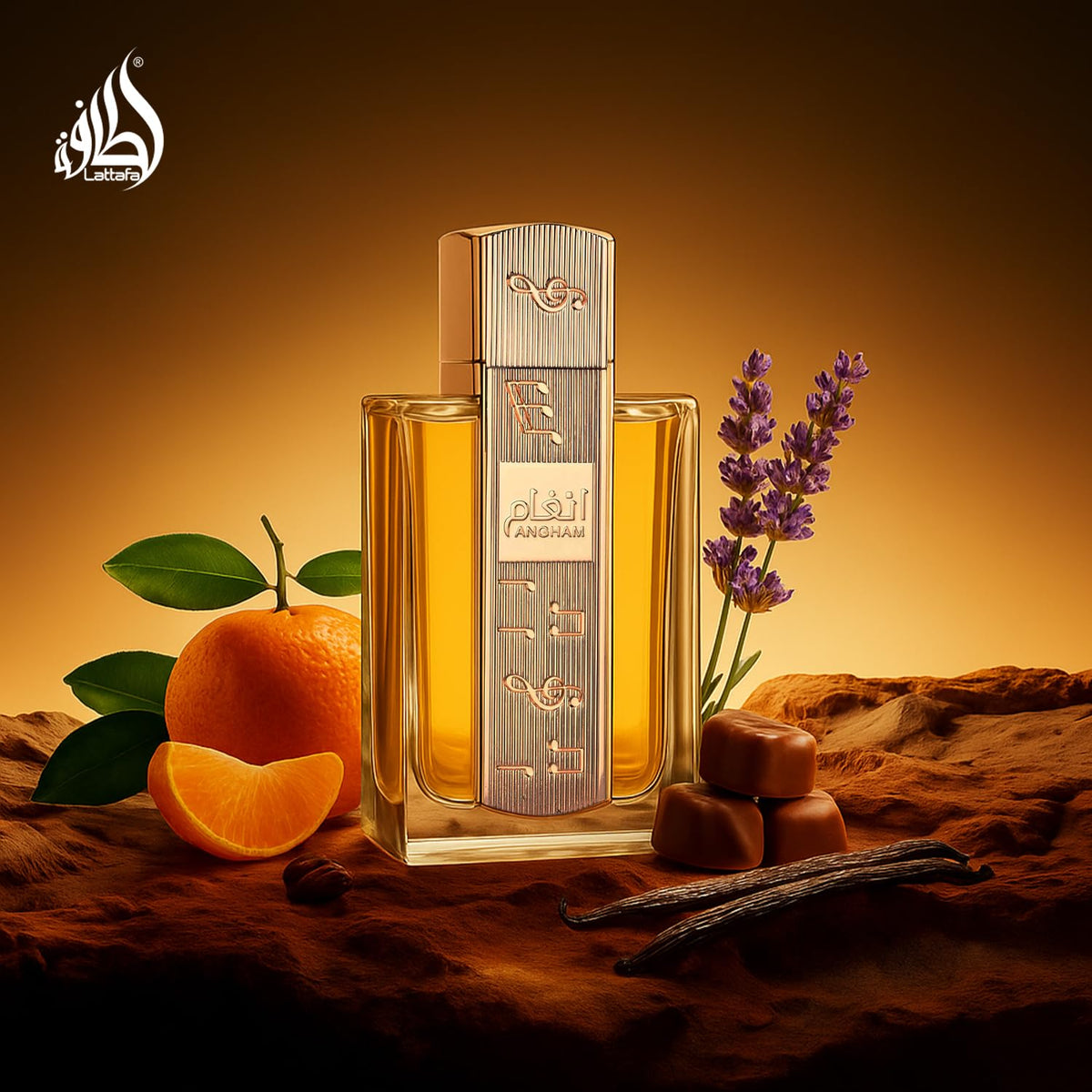 Lattafa Angham Eau de Parfum 100ml bottle back view