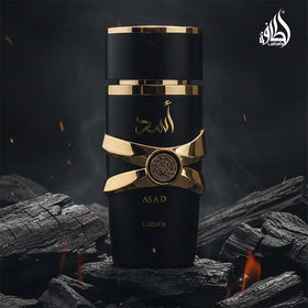 Lattafa Asad Premium Oud and Musk Eau de Parfum 100 ml lifestyle scene