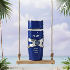 Lattafa Asad Zanzibar 100ml bottle back view