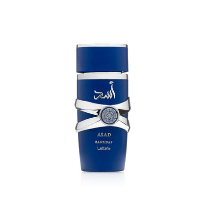 Lattafa Asad Zanzibar 100ml front view packaging