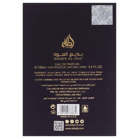 Lattafa Bade'e Al Oud Amethyst with roses and amber