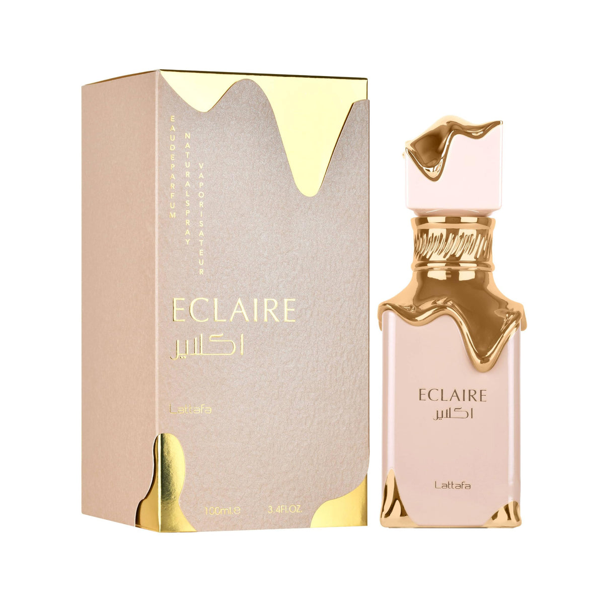Lattafa Eclaire Eau de Parfum bottle side view