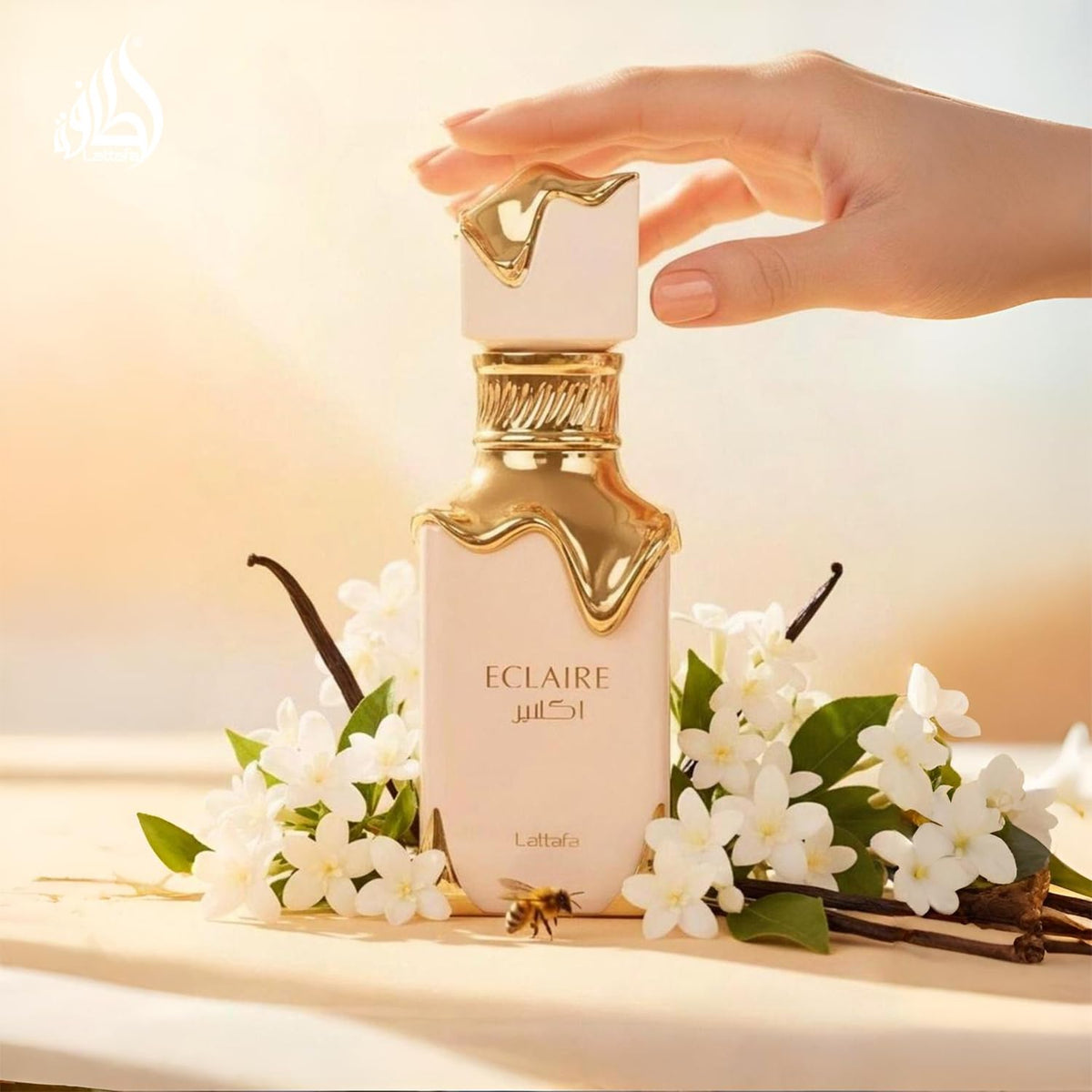 Lattafa Eclaire Eau de Parfum in lifestyle setting