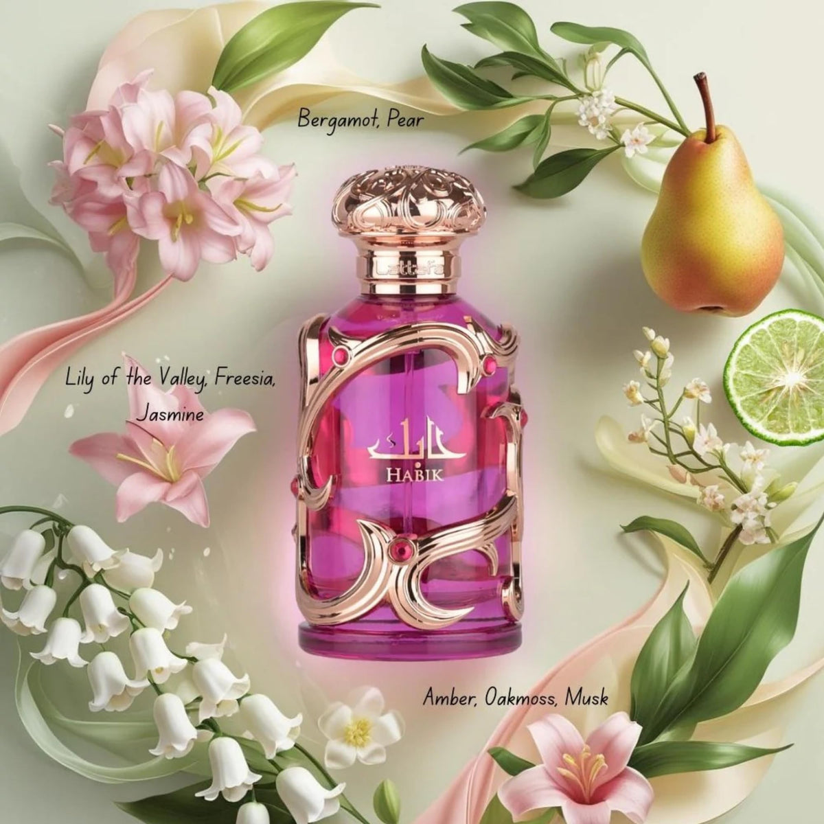 Lattafa Habik Eau de Parfum 100ml with packaging displayed