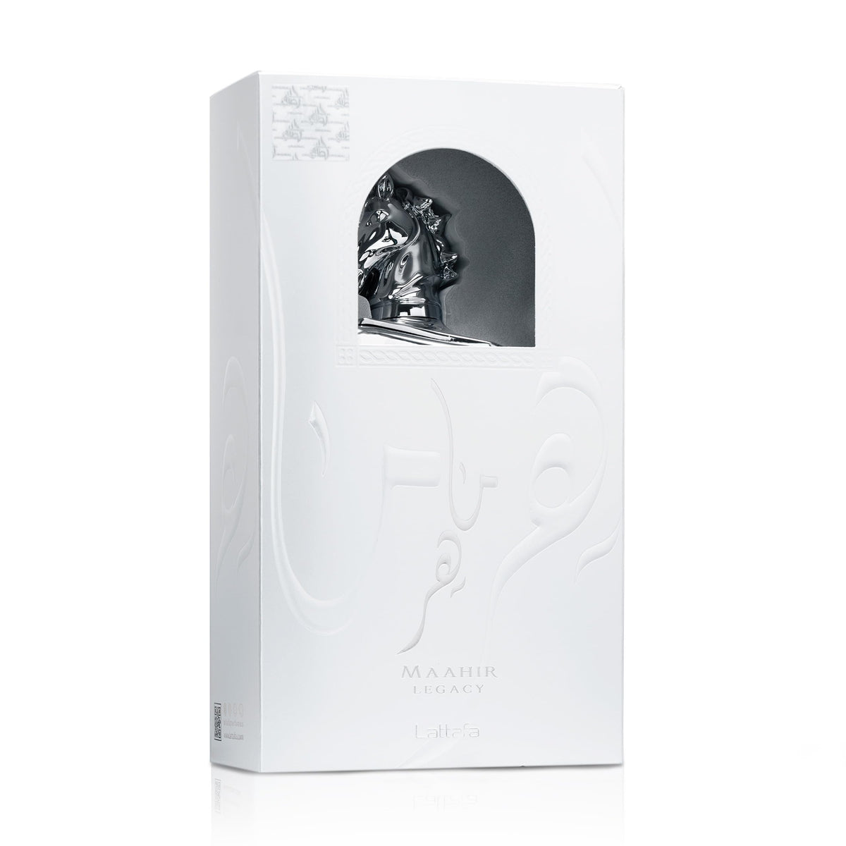 Lattafa Maahir Legacy bottle side view