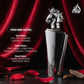 Lattafa Maahir Legacy Eau de Parfum on display