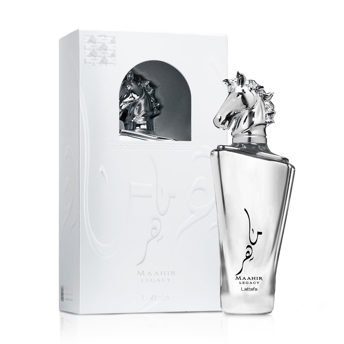Lattafa Maahir Legacy packaging with fragrance notes