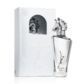 Lattafa Maahir Legacy packaging with fragrance notes