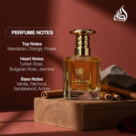 Lattafa Masaaji Eau De Parfum Spray 3.4 Ounce packaging