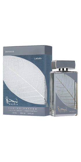 Lattafa Najdia Intense Eau de Parfum bottle close-up