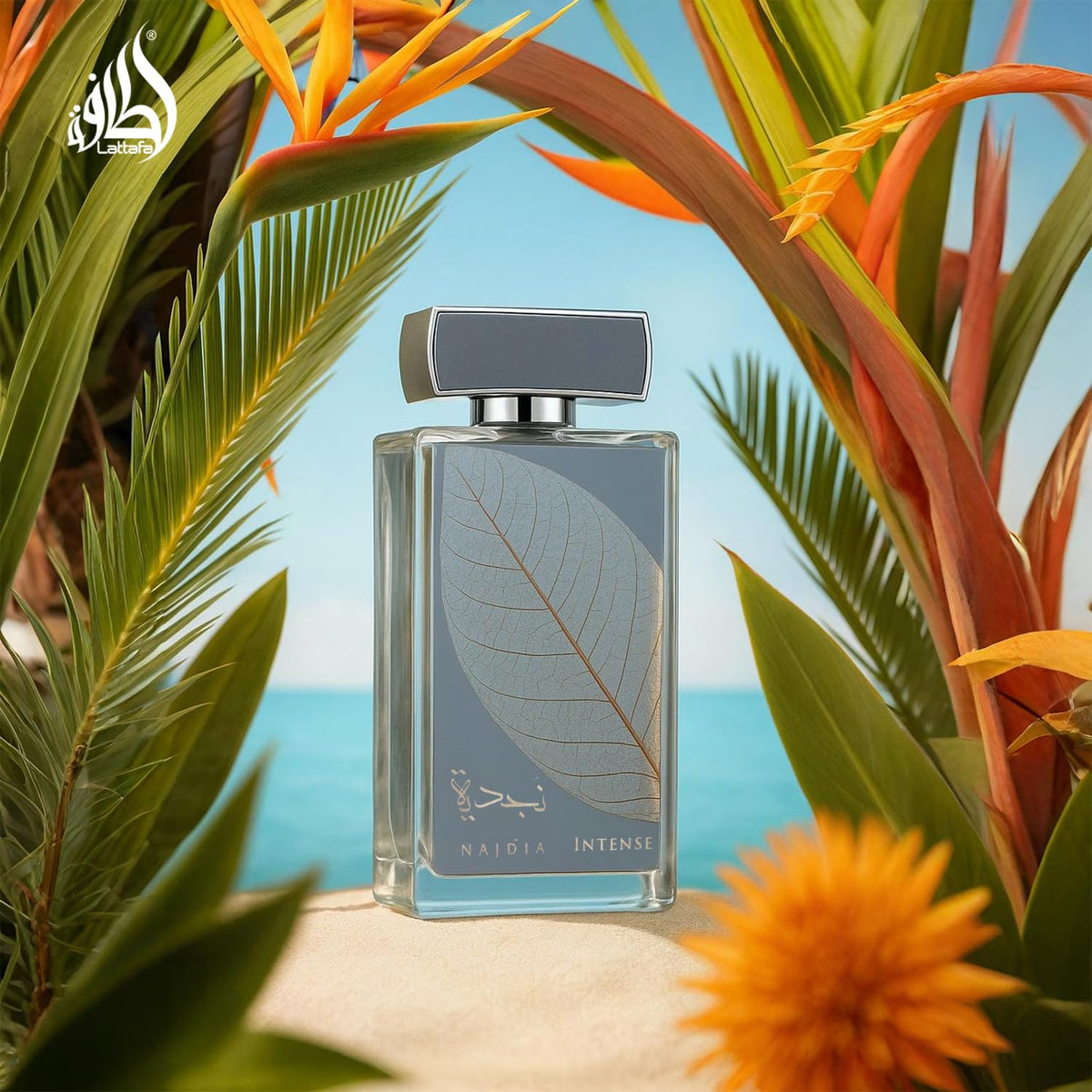 Lattafa Najdia Intense Eau de Parfum with fresh ingredients