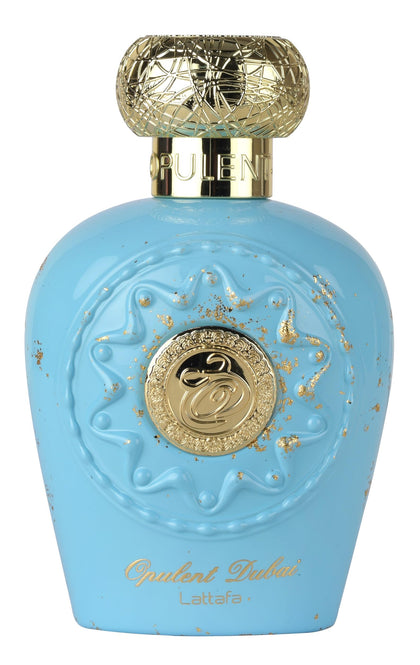 Lattafa Opulent Dubai Eau de Parfum 100ml front view with golden detailing
