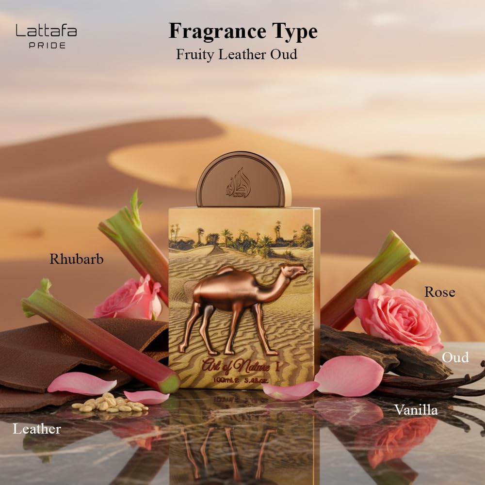 Lattafa Pride Art of Nature I bottle with flowers