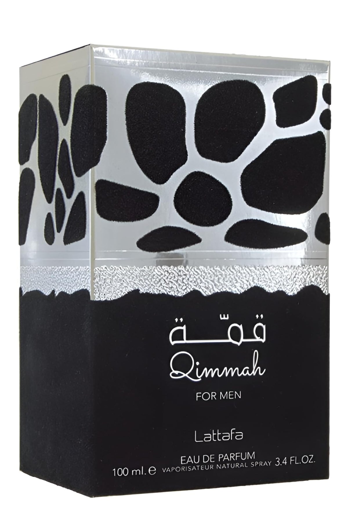 Lattafa Qimmah Eau de Parfum Spray 100ml packaging display