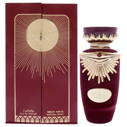 Lattafa Sakeena 3.4 oz EDP spray bottle front view