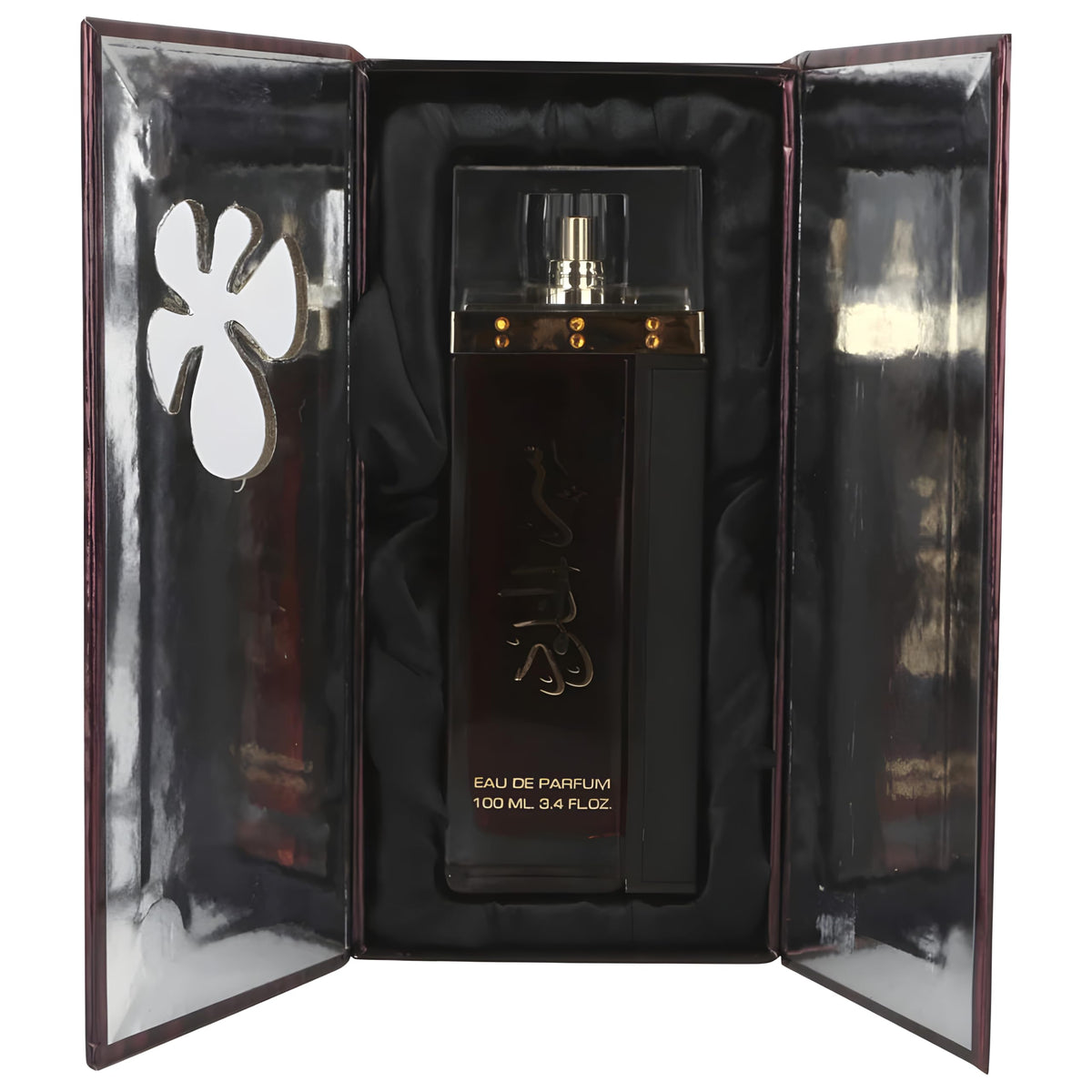 Lattafa Ser Al Khulood Gold Eau de Parfum bottle side view