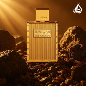Lattafa The Kingdom Eau De Parfum close-up of bottle