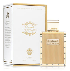 Lattafa The Kingdom Eau De Parfum Spray for Men bottle side view