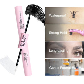 LAUBESS Lash Bond and Seal 2Pcs displayed with false eyelashes