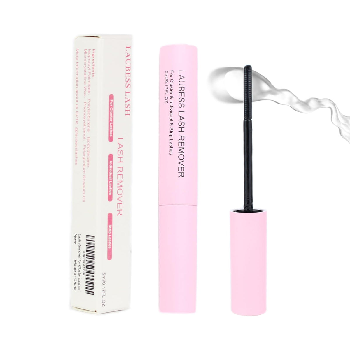 LAUBESS LASH Remover alongside DIY lash accessories