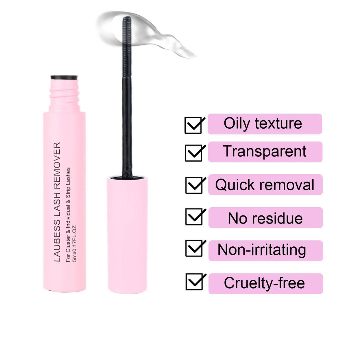 LAUBESS LASH Remover bottle close-up