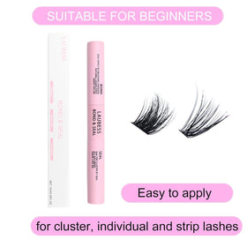 LAUBESS Lash Seal being used on cluster lashes