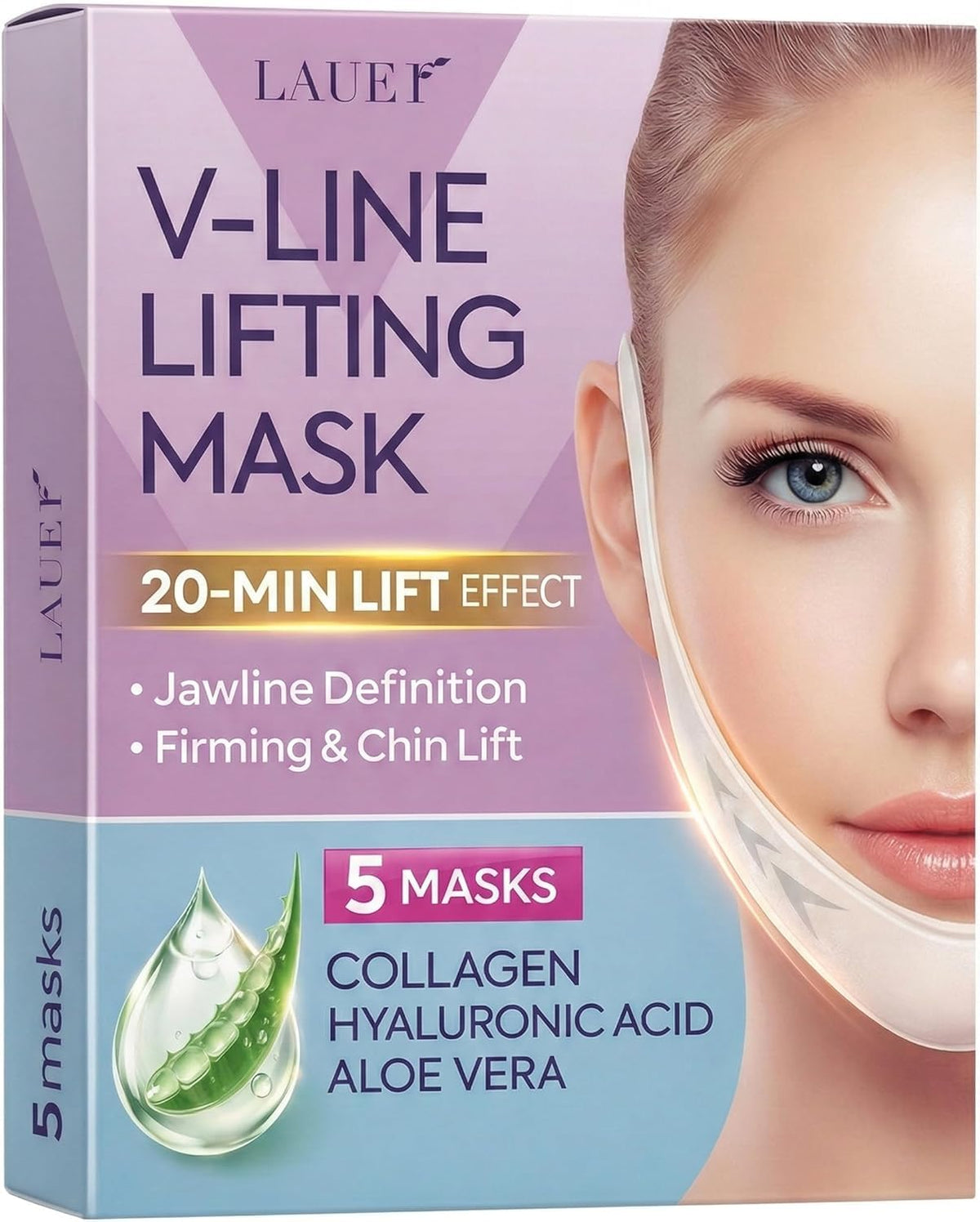 LAUER COSMETIC V Shaped Contouring Face Mask front view