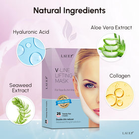 LAUER COSMETIC V Shaped Contouring Face Mask with ingredients list