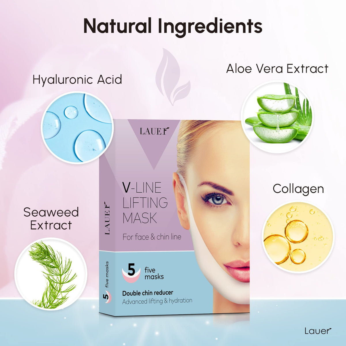 LAUER COSMETIC V Shaped Face Mask application on model