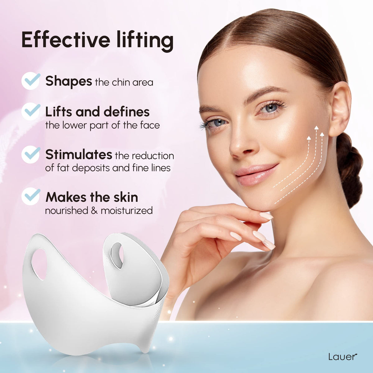 LAUER COSMETIC V Shaped Face Mask side view